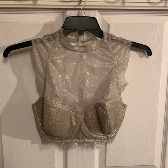 NEW VICTORIA’S SECRET HIGH NECK BRA Dream Angels Lined Demi Bra Bustier - Picture 1 of 12